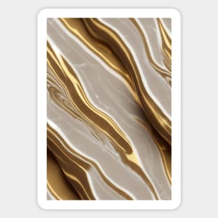 Gild Marble White and Gold Stone Pattern Texture #3 Sticker